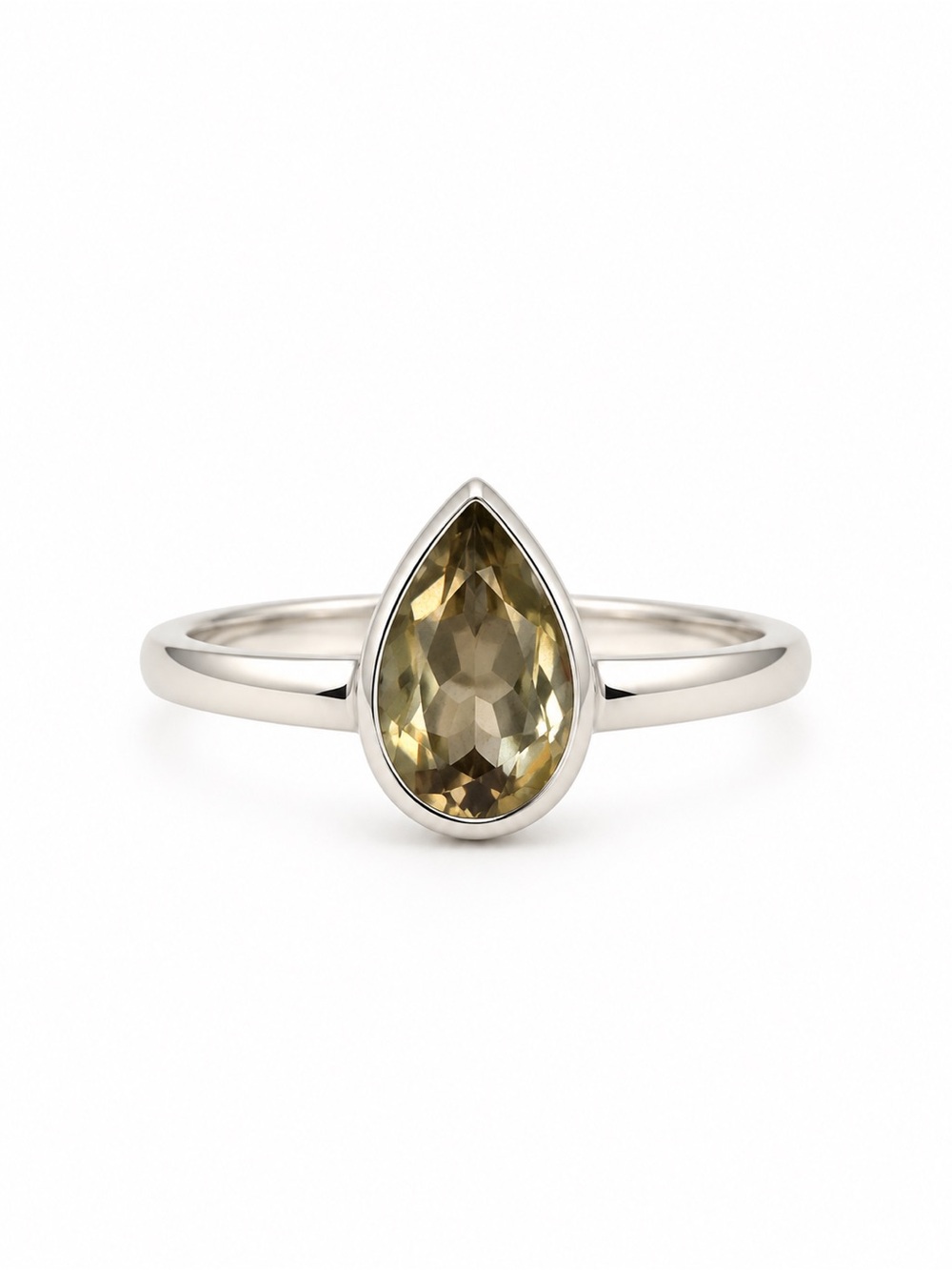 Citrine Teardrop Ring
